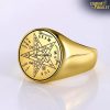 Ring Tetragrammaton gold on whyte background Charm and Amulet