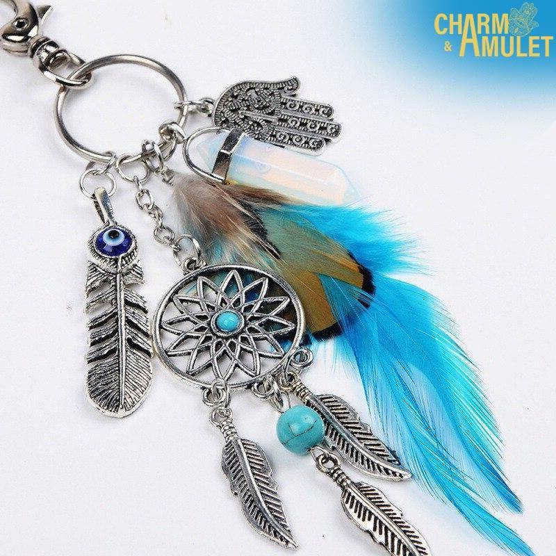 Chgcraft 2 pièces 2 couleurs mauvais œil hamsa cristal porte-clés hamsa  main porte-clés mauvais œil porte-clés mauvais œil voiture porte-clés pour  femme portefeuille sac pendentif breloques en gros pour création de bijoux 