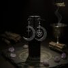 Earring-hanging-on-display-stand-L-pentagram-charm-and-amule