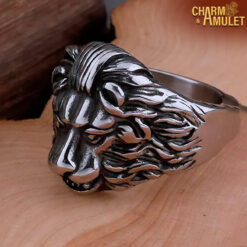 Talisman Ring lion head Stainless steel 316 Charm-and-Amulet