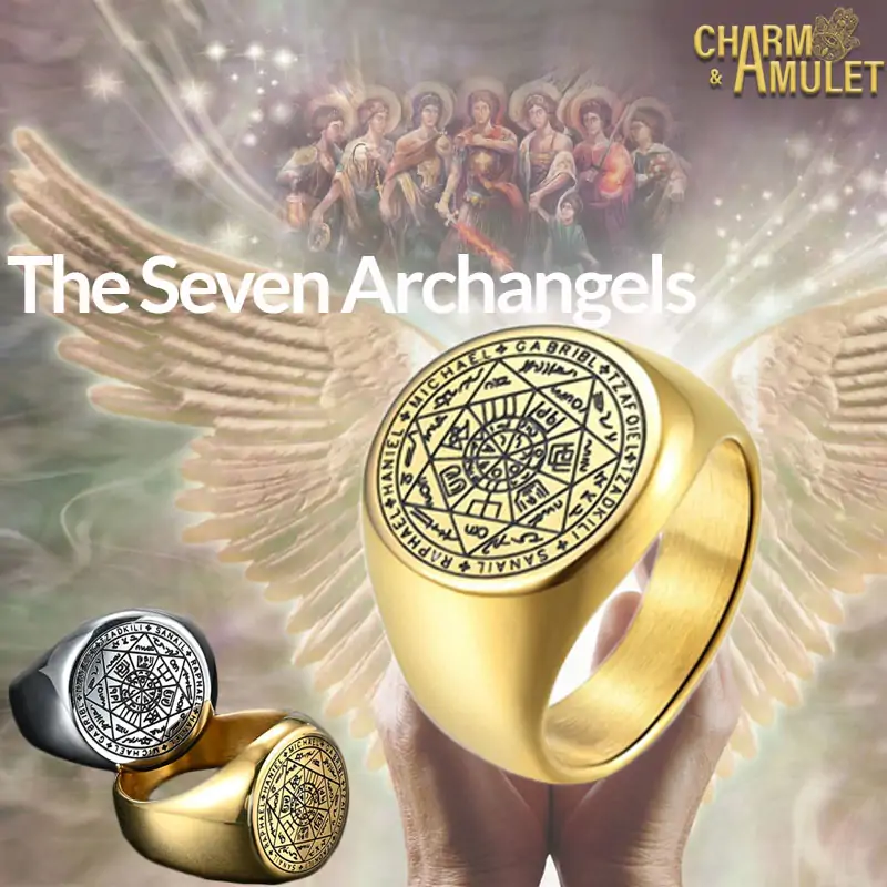 Mirar furtivamente Analítico menor Seal of the Seven Archangels Ring | Charm and Amulet™