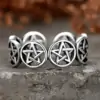 Talisman Ring <br> Pentacle Wiccan 13 cheap Wiccan Ring Pentacle on stone | Charm and Amulet