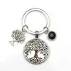 Sleutelhanger Levensboom met zwart kristal | Charm and Amulet