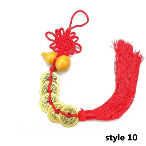 Porte-bonheur <br> Pièces de monnaie chinoises anciennes. 10 Porte-bonheur <br> Pièces de monnaie chinoises anciennes. – Image 9