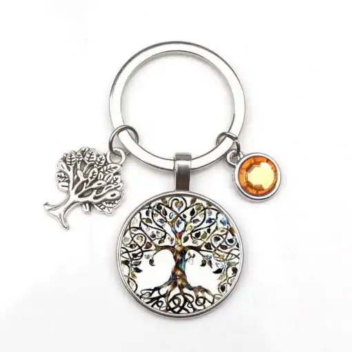 Levensboom Sleutelhanger oranje | Charm and Amulet