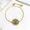 Bracelet Amulette <br> Le mauvais œil. 26 200001034 200003762 eye blue gold 12 | Charm and Amulet™