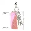 Porte-clés breloque <br> Chanceux. 12 Porte-clés Lucky rose | Charme et Amulette