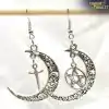 Boucle d'oreille Amulette <br> Boucle d'oreille pentagramme Croissant de lune 9 6e672256 303e 49d2 9e25 b2133905f22e wpp1645597787868 4 | Charm and Amulet™