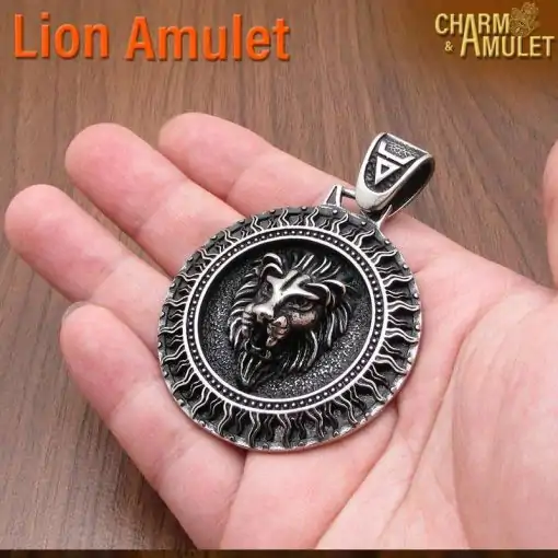 Amulet Necklace <br> Lion Amulet (with chain) 8 Lion Amulet no chain | Charm and Amulet
