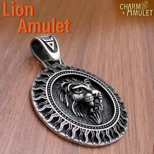 Amulet Necklace <br> Lion Amulet (with chain) 6 Lion Amulet pendant without chain | Charm and Amulet
