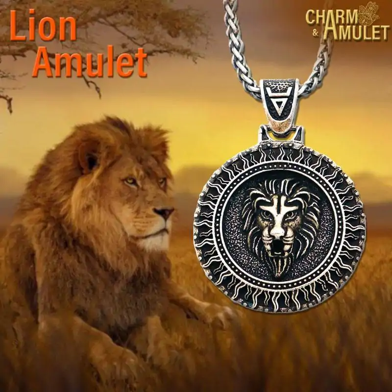 Amulet Necklace <br> Lion Amulet (with chain) 14 Buy Lion Amulet with chain Stainless | Charm and Amulet