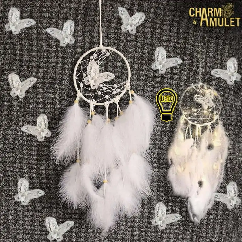 Capteur de rêves <br> Attrape-rêve papillon avec dessin de papillon 3 Capteur de rêves <br> Attrape-rêve papillon avec dessin de papillon