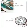Attrape-rêves <br> Avec pierre turquoise 15 Attrape-rêves Turquoise détails Breloque et Amulette_2