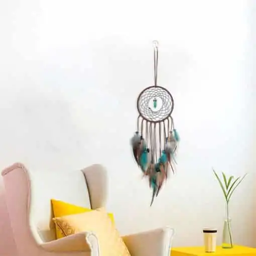 Attrape-rêves <br> Avec pierre turquoise 6 Attrape-rêves Turquoise dans le salon Charm et Amulette_2