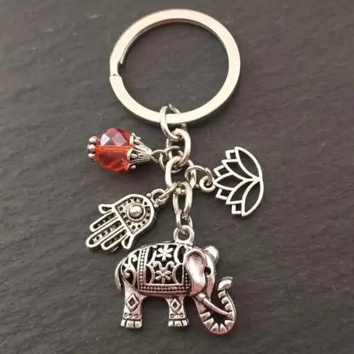 Keychain Charm <br> Indian. 5 Indian Keychain orange stone | Charm and Amulet