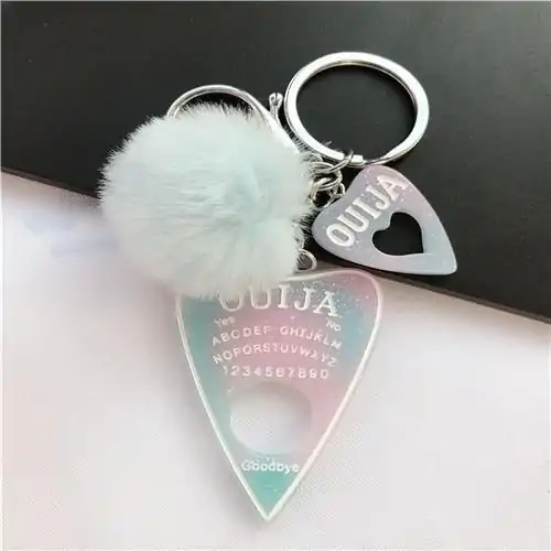 Keychain Charm <br> Ouija (16 variants). 13 Ouija Keychain Pink blue | Charm and Amulet