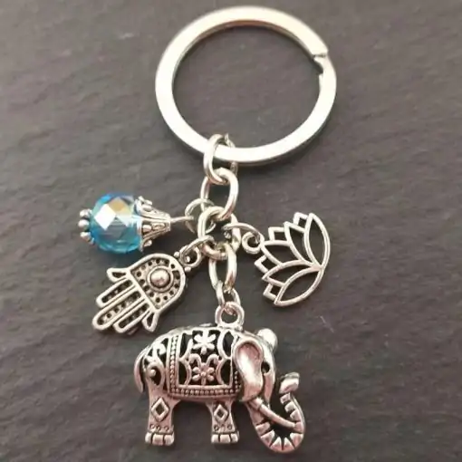 Keychain Charm <br> Indian. 7 Indian Keychain blue stone | Charm and Amulet
