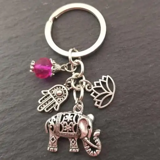 Keychain Charm <br> Indian. 6 Indian Keychain Red stone | Charm and Amulet