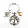 Sleutelhanger Levensboom met oranje kristal | Charm and Amulet