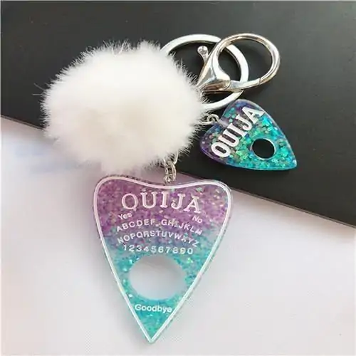 Keychain Charm <br> Ouija (16 variants). 12 Ouija Keychain Purple blue| Charm and Amulet