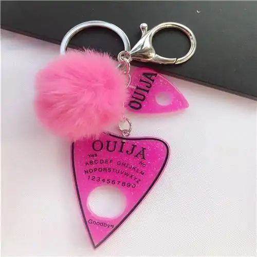 Keychain Charm <br> Ouija (16 variants). 22 Ouija Keychain Glitter rosepink | Charm and Amulet