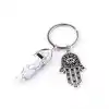 Hand of Fatima Keychain cream | Charm and Amulet