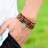 Collier Amulettes <br> Mala Oeil de Tigre. 16 Bracelet Mala Oeil de Tigre | Charme et Amulette