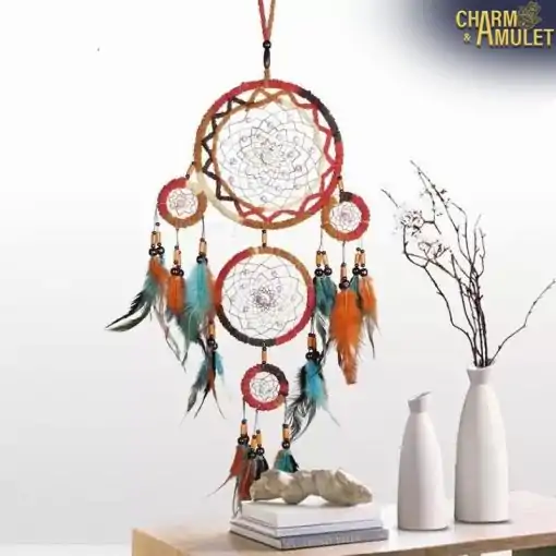 Grand attrape-rêves de 68 cm de hauteur | breloque et amulette