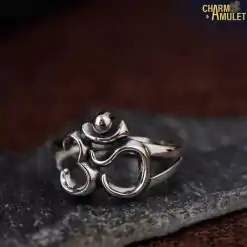 silver Om ring | Charm and Amulet