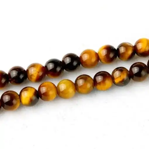 Collier Amulettes <br> Mala Oeil de Tigre. 7 Mala Oeil de Tigre Naturel - Charme et Amulette