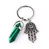 Hand of Fatima Keychain peacock green | Charm and Amulet
