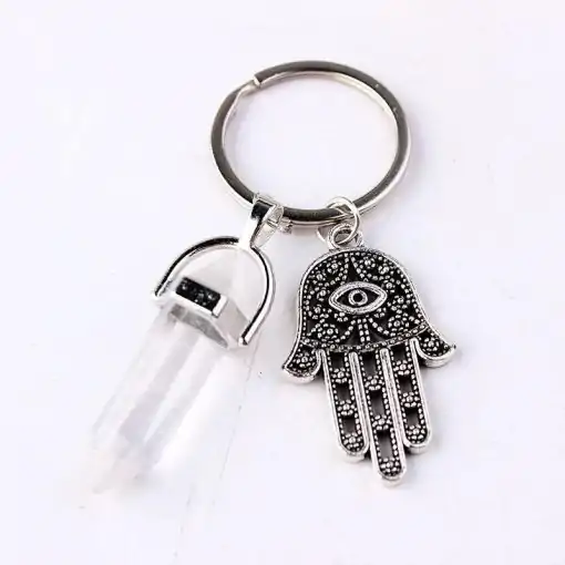 Hand of Fatima Keychain clear | Charm and Amulet