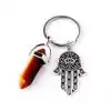 Hand of Fatima Keychain with natural stone | Charm and Amulet