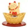 Porte-bonheur <br> Chat chinois. 20 Chat chinois porte-bonheur or sur or | Charm et Amulette