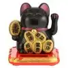 Porte-bonheur <br> Chat chinois. 23 Amulette et breloque Lucky chinese Cat noir