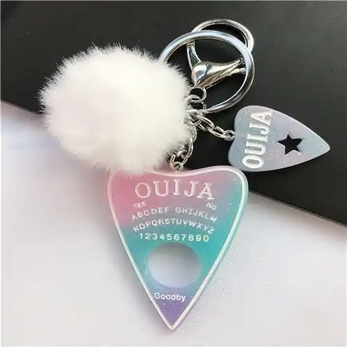 Keychain Charm <br> Ouija (16 variants). 21 Ouija Keychain Pink blue purple | Charm and Amulet