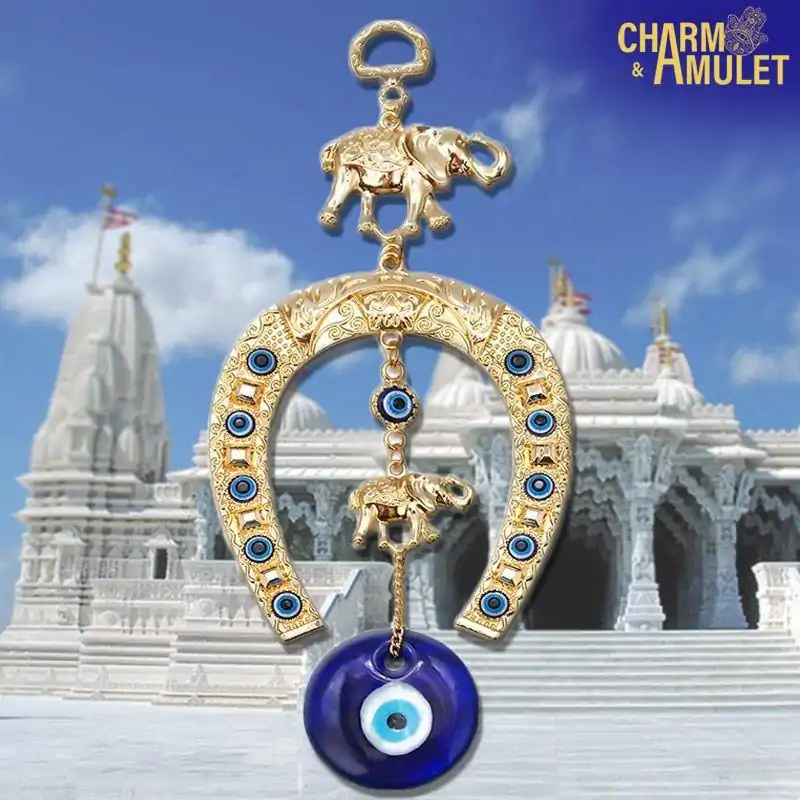 Porte-bonheur <br> Fer à cheval en or (suspension à triple protection) 1 Lucky Charm Horseshoe | Breloque et Amulette
