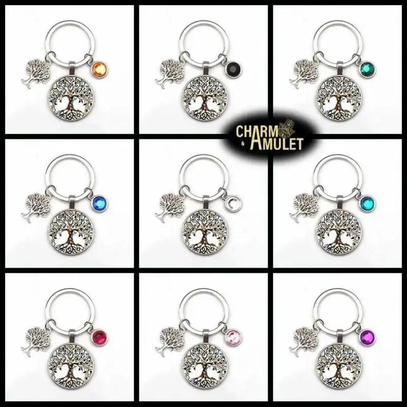 Sleutelhanger Bedeltje <br> Levensboom. 31 Tree of Life Keychain | Charm and Amule