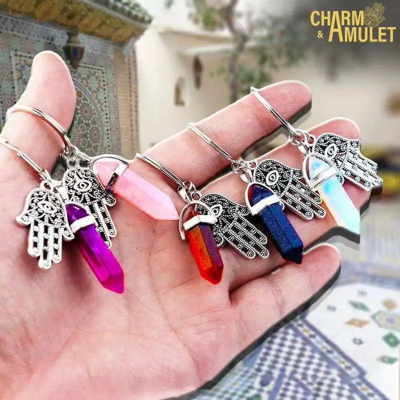 Buy Hamsa Hand Keychain on sale | Charm and Amulet