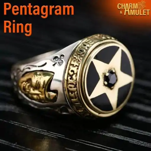 Pentagram Ring Silver the 5 pointed-star | Charm and Amulet