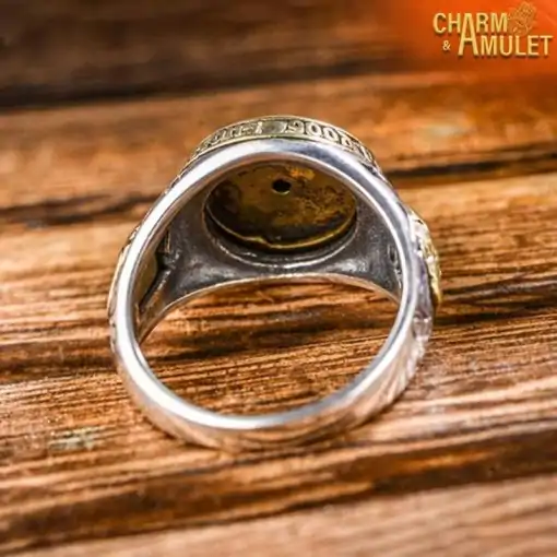 Pentagram Ring Silver view from the back | Charm and Amulet