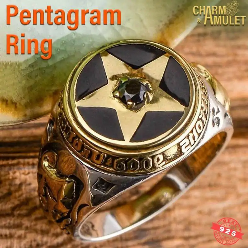 Talisman Ring: Pentagram Ring in Sterling Silver 22 Buy Pentagram Ring Silver Sterling good quality and cheap | Charm and Amulet