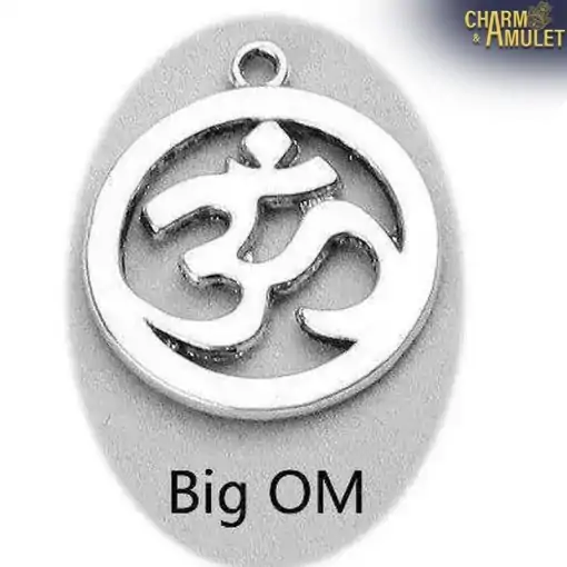 Collier Amulettes <br> Mala Oeil de Tigre. 11 Oeil de tigre-Mala-OM-Big-Charm-and-Amulet