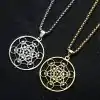Collier amulette Métatron fond noir