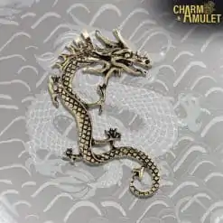 Alternative view of Boucles d'oreilles Amulette  <br>  Manchette d'oreille en forme de dragon