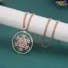 Collier Amulette Métatron Or Rose Chaîne fine pour homme Breloque et Amulette