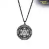 Collier Amulette Métatron noir Chaîne fine pour homme Charme et Amulette