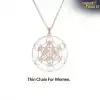 Collier Amulette Metatron Or Rose Chaine fine pour femme Charme et Amulette