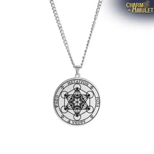 Collier Amulette Métatron Argent Chaîne fine pour homme Charme et Amulette