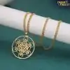 Collier Amulette Métatron Or Chaine fine pour homme Charme et Amulette